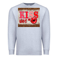 Heather Grey valentine's day kiss me Premium Sweatshirt - BarkalooDesign