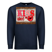 Navy valentine's day kiss me Premium Sweatshirt - BarkalooDesign