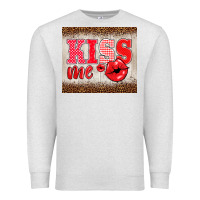 Oatmeal Heather valentine's day kiss me Premium Sweatshirt - BarkalooDesign