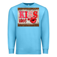 Ocean Blue valentine's day kiss me Premium Sweatshirt - BarkalooDesign