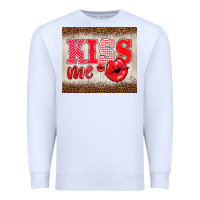 White valentine's day kiss me Premium Sweatshirt - BarkalooDesign