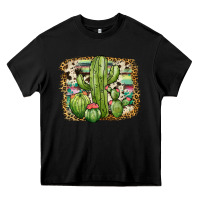 Black serape cowhide cactus Heavy Core Tee - JahusDesignShop