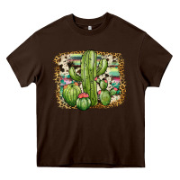 Chocolate Brown serape cowhide cactus Heavy Core Tee - JahusDesignShop