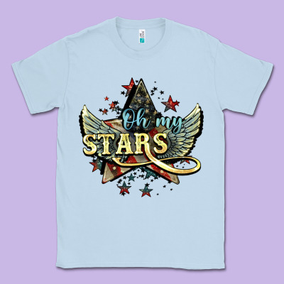 Oh My Stars America Wings 4th Of July Classic Tee Designed By Howdyjamesfarm