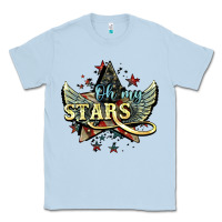 Dusty Blue Oh my stars America wings 4th of july Classic Tee - HowdyJamesFarm