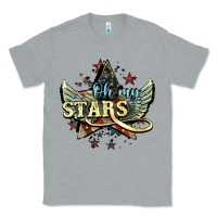 Heather Grey Oh my stars America wings 4th of july Classic Tee - HowdyJamesFarm