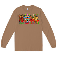 Toasted Coconut Peace love cinco de mayo Long Sleeve Tee - FaDigitalArtStudio