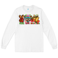 White Peace love cinco de mayo Long Sleeve Tee - FaDigitalArtStudio