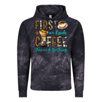 Cloud Black first we drink coffee then we do the things Vintage Hoodie - OliviaCreatesArt