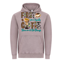 Vintage Zinc first we drink coffee then we do the things Vintage Hoodie - OliviaCreatesArt