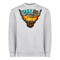 Heather Grey take no bull Heavyweight Sweatshirt - RacoonDesign