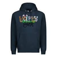 Navy Happy Easter Premium Hoodie - CowhideDigitalArt