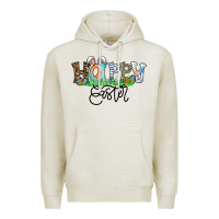 Oatmeal Heather Happy Easter Premium Hoodie - CowhideDigitalArt