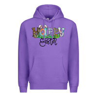 Purple Happy Easter Premium Hoodie - CowhideDigitalArt