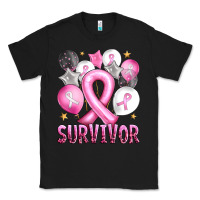 Black Balloons cancer ribbon survivor Classic Tee - Artiststas