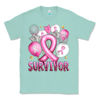 Seafoam Balloons cancer ribbon survivor Classic Tee - Artiststas