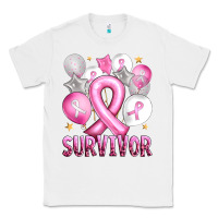 White Balloons cancer ribbon survivor Classic Tee - Artiststas