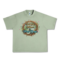 Oil Green Crown of thorns Easter Day Urban Heavy Tee - HowdyJamesFarm