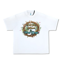 White Crown of thorns Easter Day Urban Heavy Tee - HowdyJamesFarm
