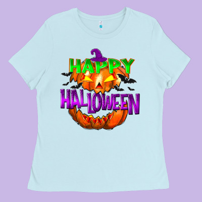 Happy Halloween Ladies Tee Designed By Nancycooperartshop