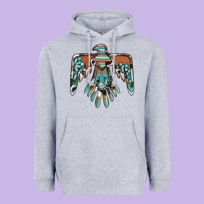 Thunderbird With Gemstone Heavyweight Hoodie Designed By Barkaloodesign