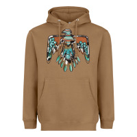 Toasted Coconut thunderbird with gemstone Heavyweight Hoodie - BarkalooDesign