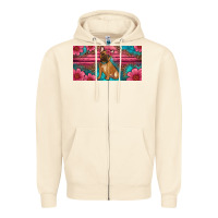 French Bulldog Floral License Plate Zipper Hoodie | Teevron