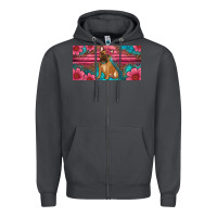 Smoke french bulldog floral license plate Zipper Hoodie - Artiststas