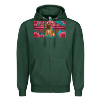 Sports Green french bulldog floral license plate Zipper Hoodie - Artiststas