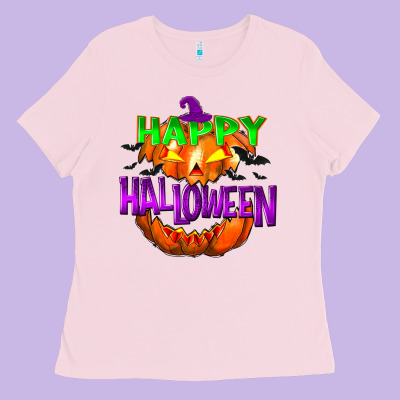 Happy Halloween Ladies Tee Designed By Nancycooperartshop