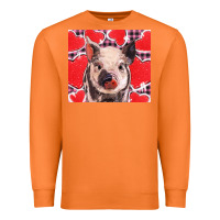 Carrot valentine's day glitter hearts pig Premium Sweatshirt - BarkalooDesign