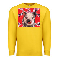Lemon valentine's day glitter hearts pig Premium Sweatshirt - BarkalooDesign