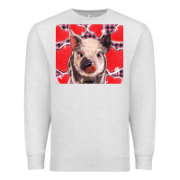 Oatmeal Heather valentine's day glitter hearts pig Premium Sweatshirt - BarkalooDesign