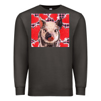 Smoke valentine's day glitter hearts pig Premium Sweatshirt - BarkalooDesign
