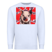 White valentine's day glitter hearts pig Premium Sweatshirt - BarkalooDesign