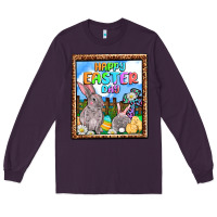 Plum Happy Easter Day Long Sleeve Tee - OliviaCreatesArt