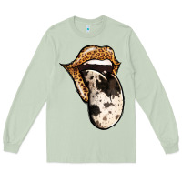 Matcha Western Leopard Cowhide Tongue Long Sleeve Tee - Jasminsmagicworld