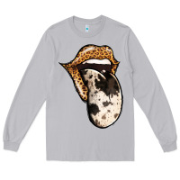 Moon Dust Western Leopard Cowhide Tongue Long Sleeve Tee - Jasminsmagicworld