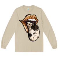 Mushroom Western Leopard Cowhide Tongue Long Sleeve Tee - Jasminsmagicworld