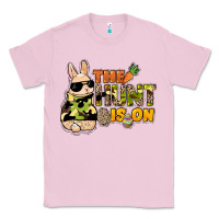 Bubblegum Pink The hunt is on Easter Day Classic Tee - HowdyJamesFarm