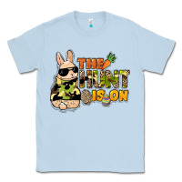 Dusty Blue The hunt is on Easter Day Classic Tee - HowdyJamesFarm