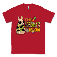 Red The hunt is on Easter Day Classic Tee - HowdyJamesFarm