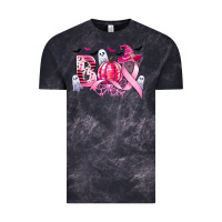 Cloud Black boo pink pumpkin witch breast cancer Vintage Tee - CowGirlArtShop