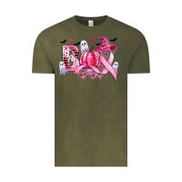 Boo Pink Pumpkin Witch Breast Cancer Vintage Tee | Teevron