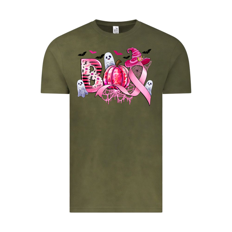 Boo Pink Pumpkin Witch Breast Cancer Vintage Tee by CowGirlArtShop | Teevron
