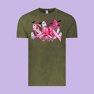 Boo Pink Pumpkin Witch Breast Cancer Vintage Tee Designed By Cowgirlartshop