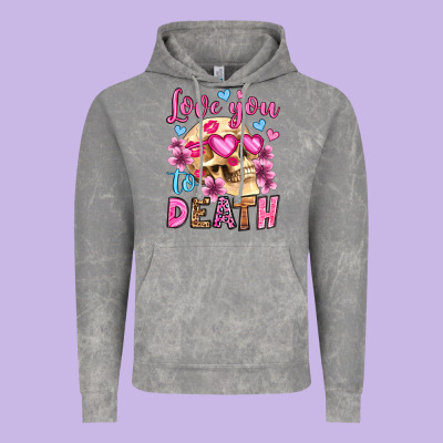 Love You To Death Olivia Vintage Hoodie Designed By Oliviacreatesart