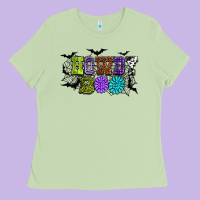 Halloween Howdy Boo Ladies Tee Designed By Nancycooperartshop