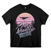 Black The Adventure Begins Heavy Core Tee - Bettercallsaul