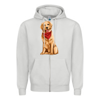 Dove Grey golden retriever Zipper Hoodie - Artiststas